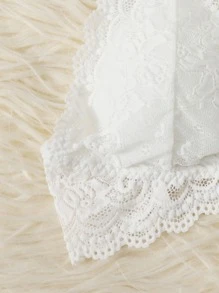 2 Packs Floral Lace Lingerie Bra Set - Black and White - View 4