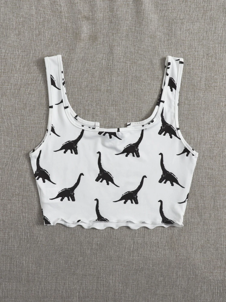 SHEIN EZwear Camiseta sin mangas con cuello de lechuga y cuello con muesca - Blanco - Añade 2