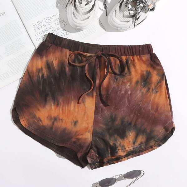 

Tie Dye Track Shorts, Multicolor