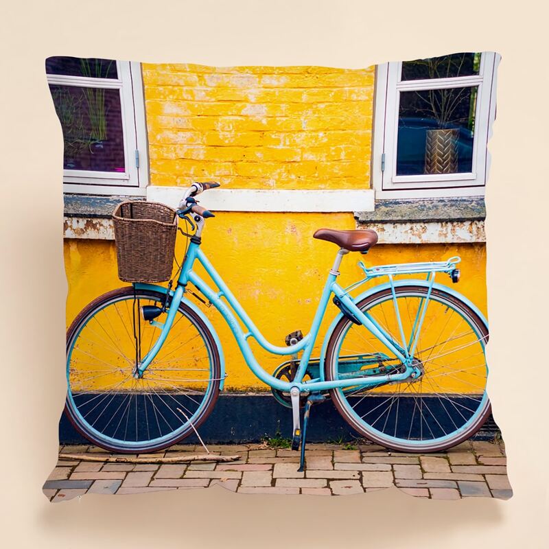 

Bicycle Print Cushion Cover Without Filler, Multicolor