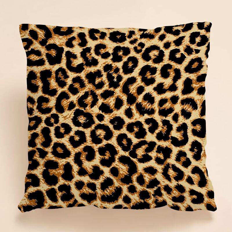 

Leopard Print Cushion Cover Without Filler, Multicolor