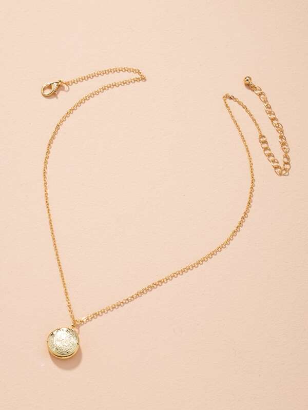 1pc Open Locket Pendant Necklace Copper Jewelry SHEIN USA 1pc-open-locket-pendant-necklace-copper-jewelry-shein-usa