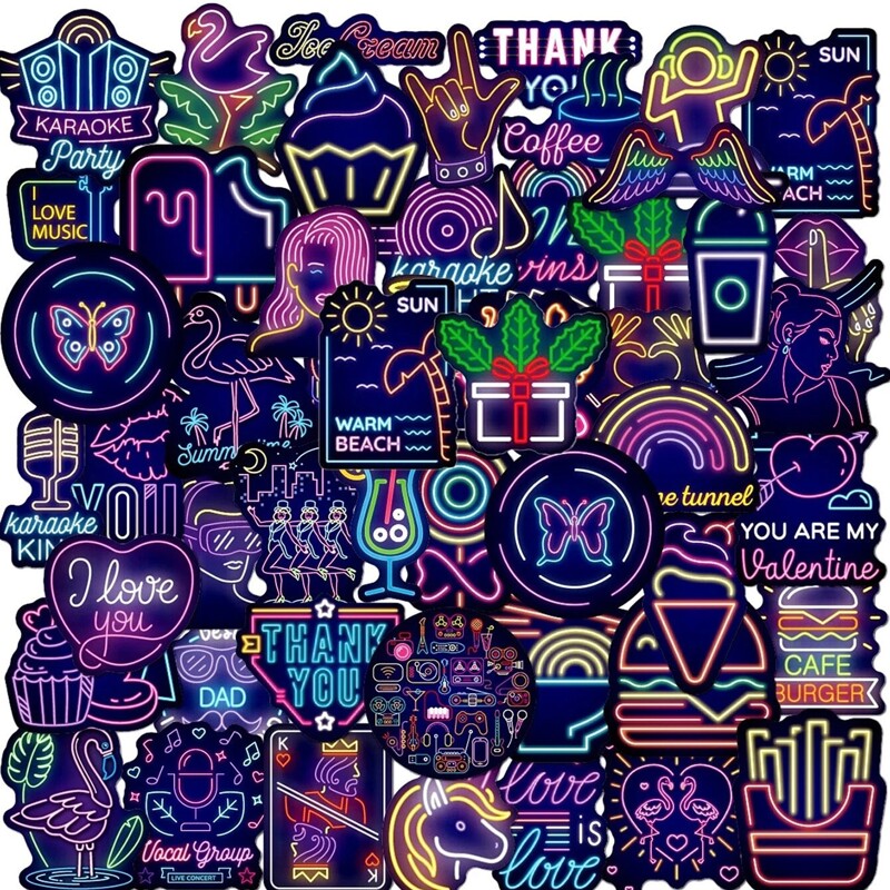 

50pcs Holographic Sticker, Multicolor