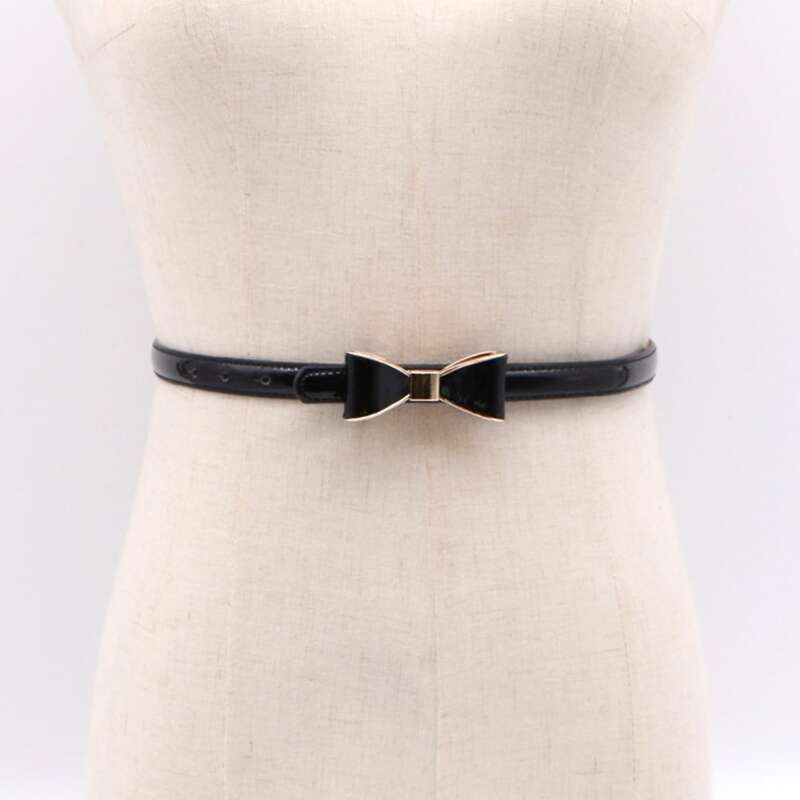 

Skinny Bow Belt, Black