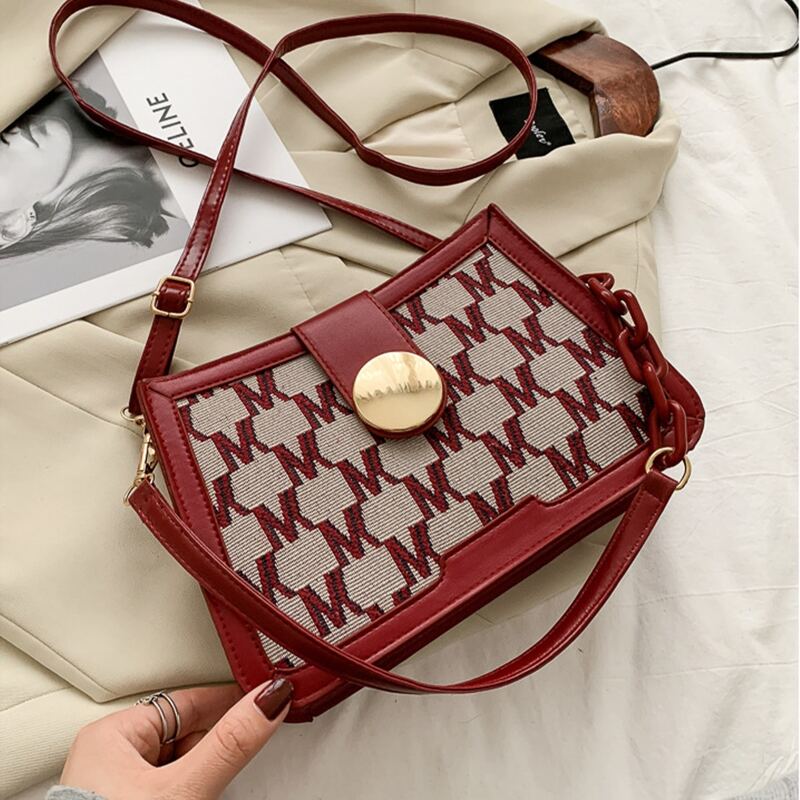 

Letter Graphic Crossbody Bag, Red