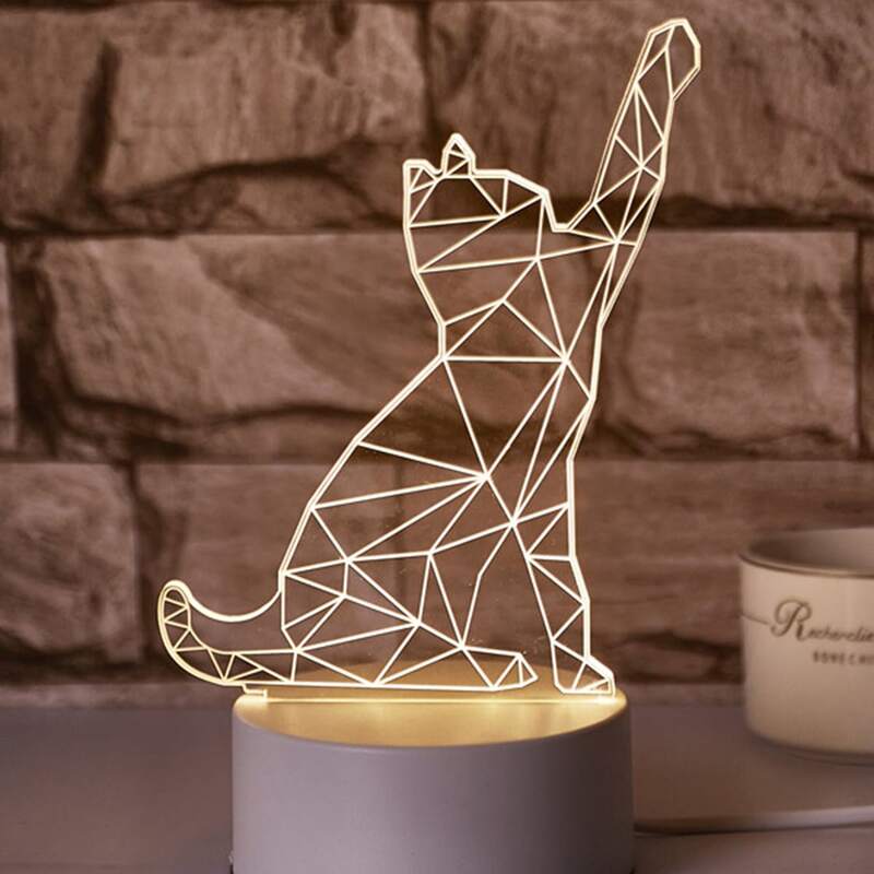 

1pc Cat Night Light, White