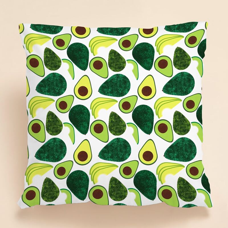

Avocado Print Cushion Cover Without Filler, Multicolor