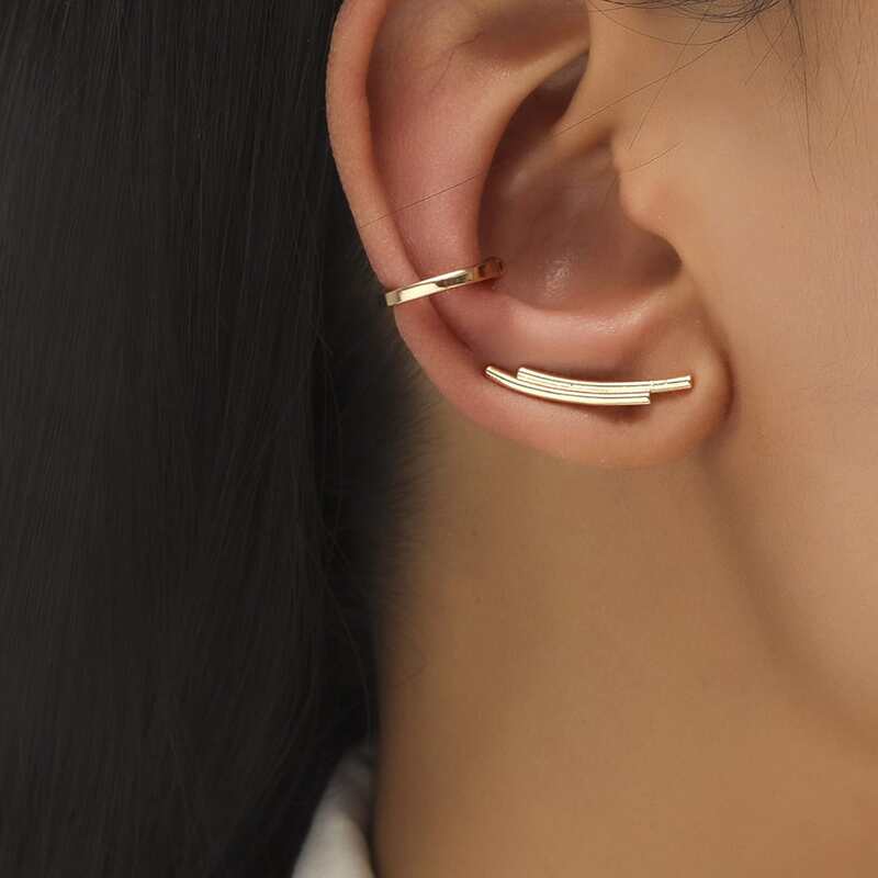 

2pcs Bar Earring Set, Gold