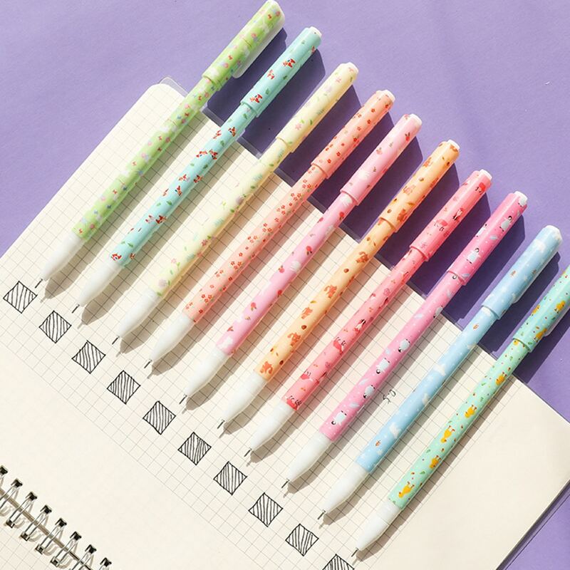

10pcs Mixed Pattern Gel Pen, Multicolor