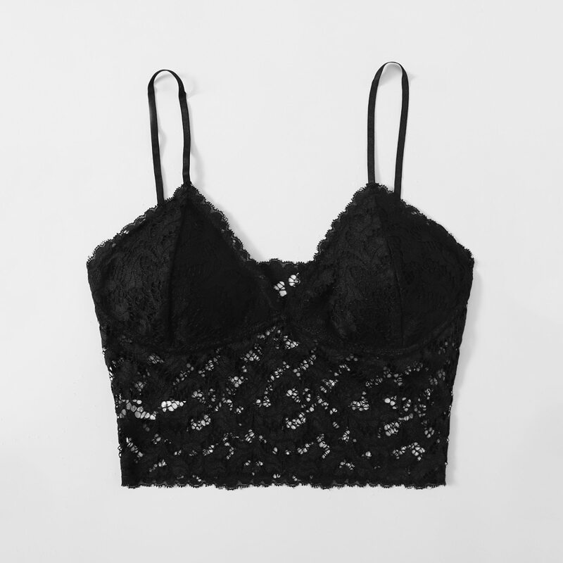

Floral Lace Bralette, Black