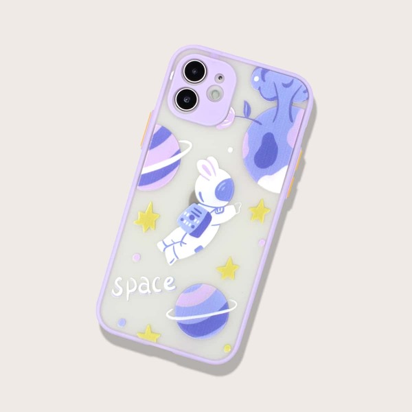 

Cartoon Spaceman iPhone Case, Purple