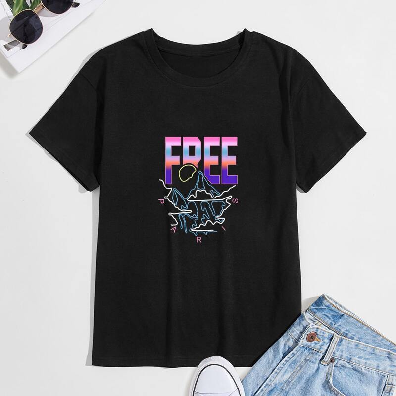 

Guys Letter Graphic Tee, Black