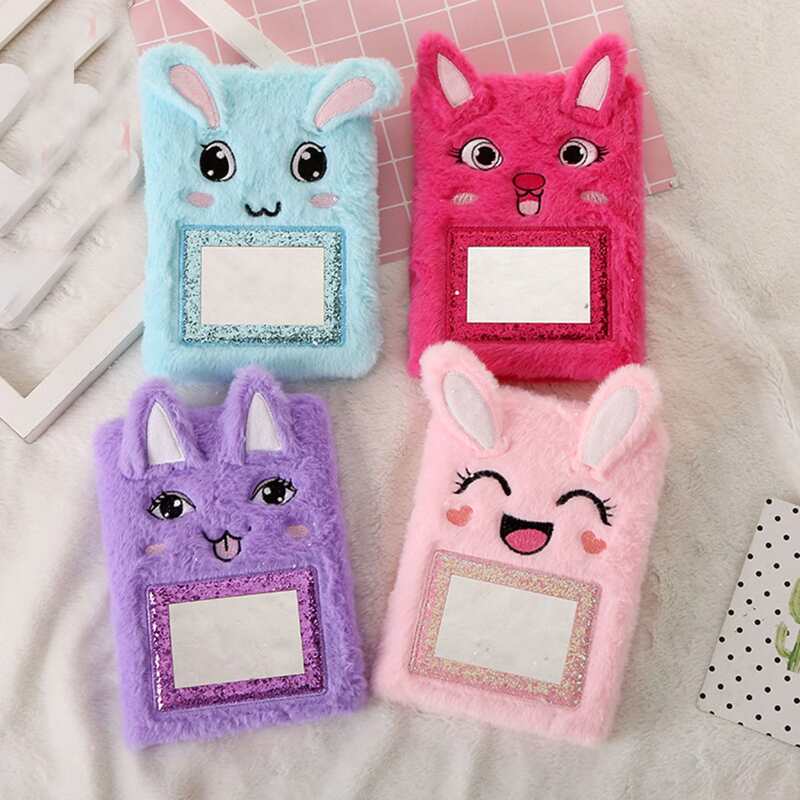 

1pc Cartoon Animal Fluffy Notebook, Multicolor