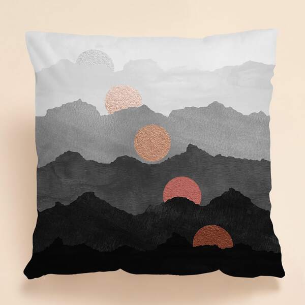 

Abstract Mountain Cushion Cover Without Filler, Multicolor