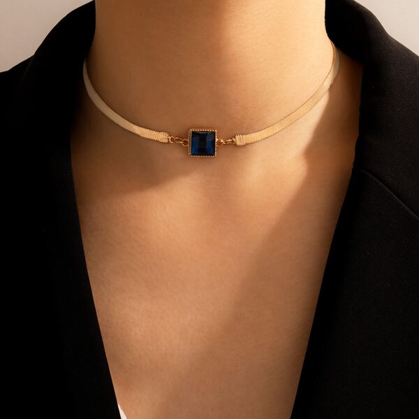 

Geo Decor Necklace, Gold