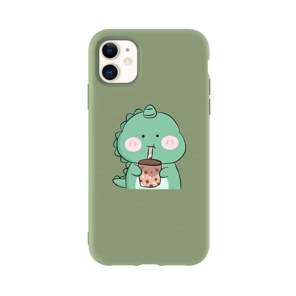 

Cartoon Dinosaur iPhone Case, Green