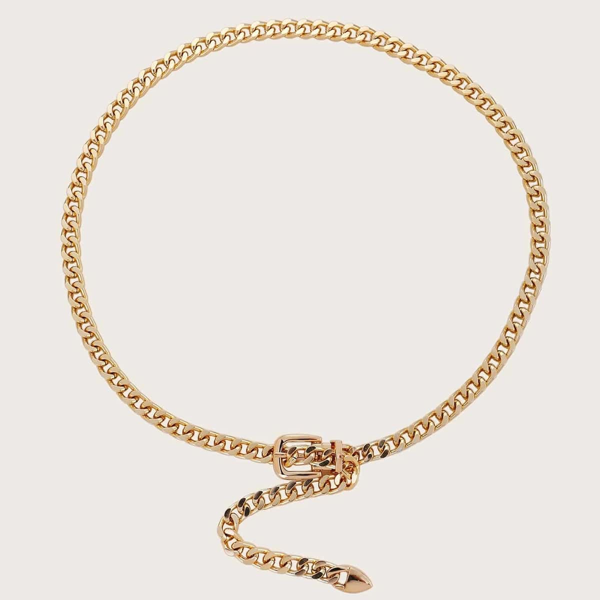 

Chunky Chain Belt, Gold