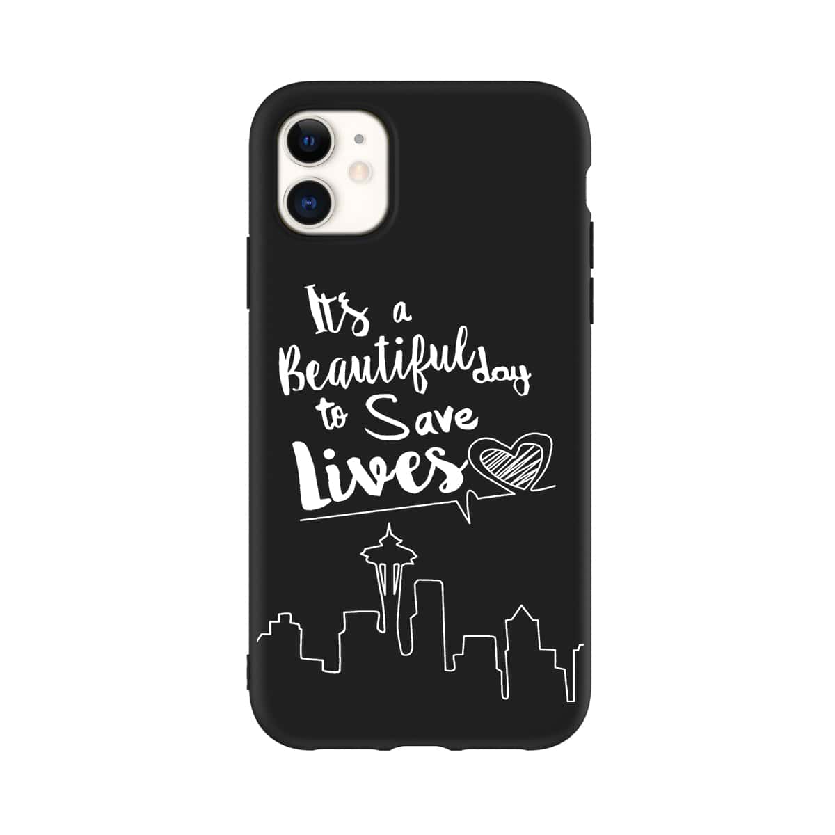 

Letter Graphic iPhone Case, Black and white