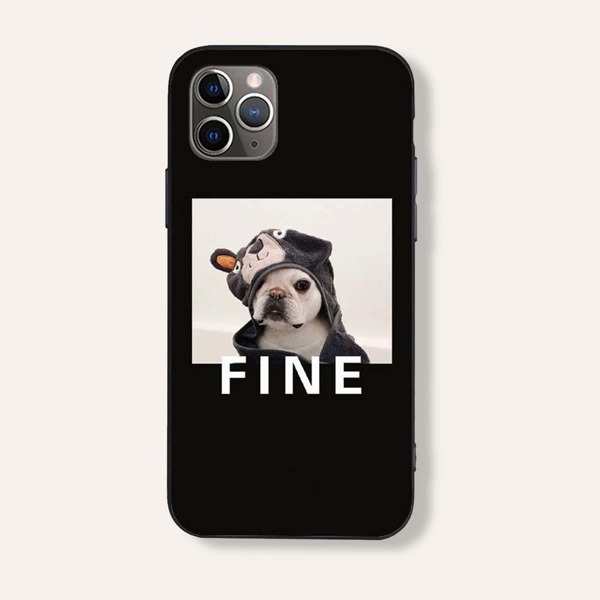 

Dog Pattern iPhone Case, Black