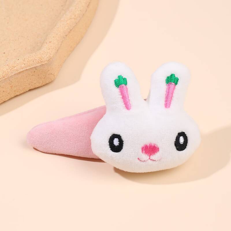 

1pc Cartoon Rabbit Hair Clip, Baby pink