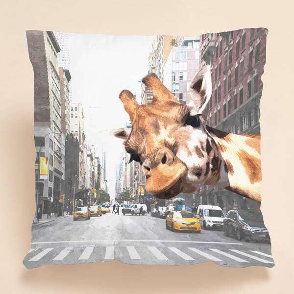 

Animal Print Cushion Cover Without Filler, Multicolor