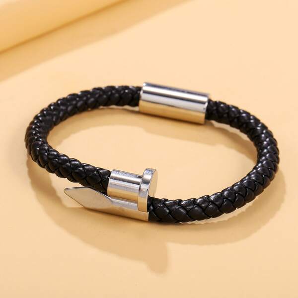 

Men Nail Design Bracelet, Black