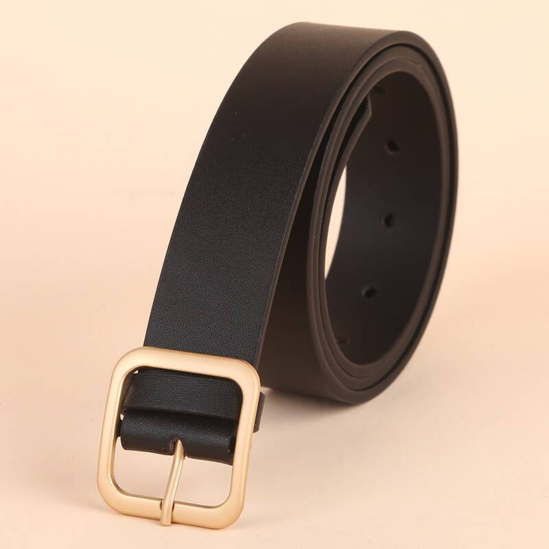 

Square Buckle Belt, Black