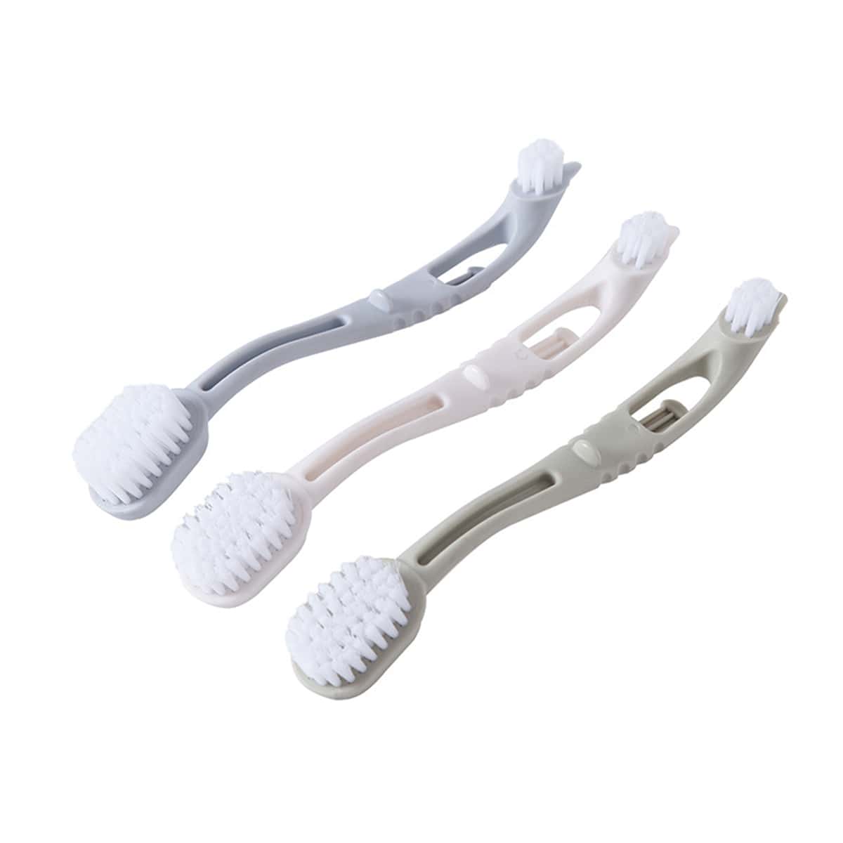 

1pc Random Double-ended Shoe Brush, Multicolor