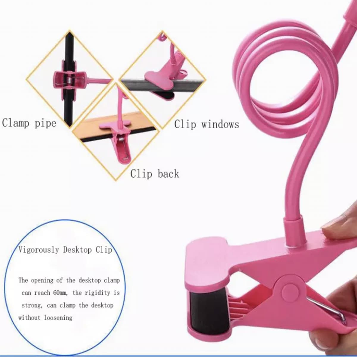 

1pc Adjustable Phone Holder, Pink