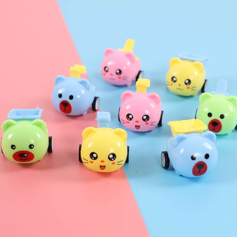 

1pc Random Cartoon Pull Back Toy Car, Multicolor