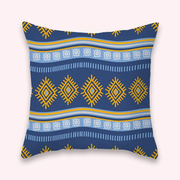 

Geometric Pattern Cushion Cover Without Filler, Multicolor