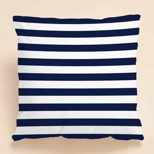 

Striped Pattern Cushion Cover Without Filler, Blue and white