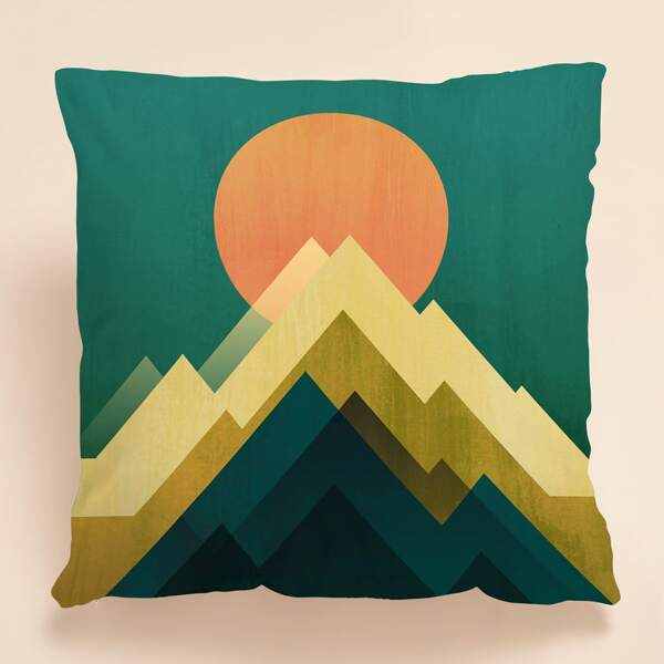 

Abstract Mountain Cushion Cover Without Filler, Multicolor