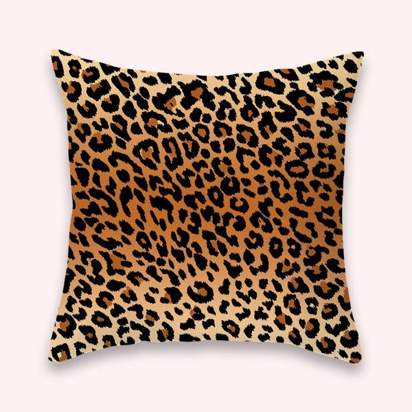 

Leopard Print Cushion Cover Without Filler, Multicolor