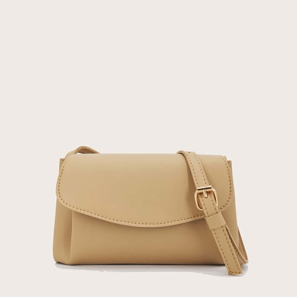 

Minimalist Flap Crossbody Bag, Khaki