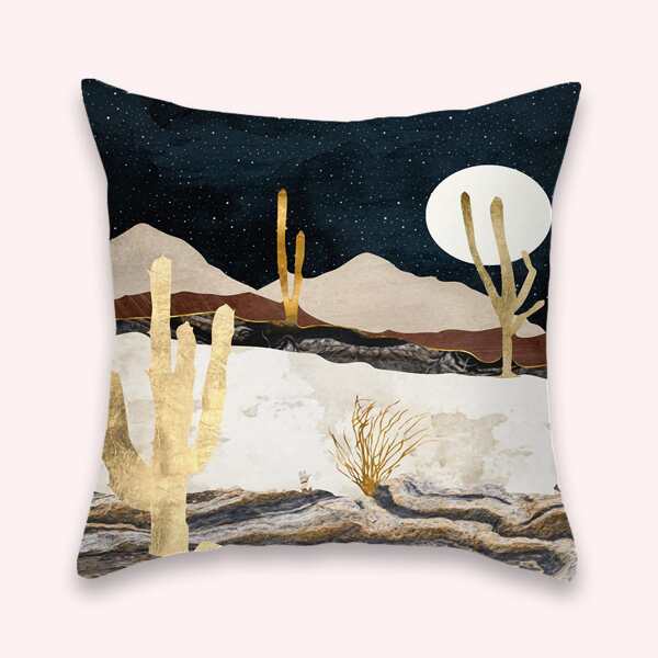 

Abstract Landscape Cushion Cover Without Filler, Multicolor