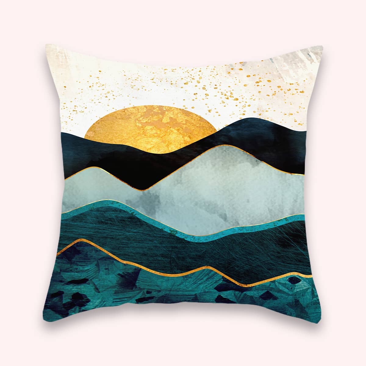 

Abstract Landscape Cushion Cover Without Filler, Multicolor