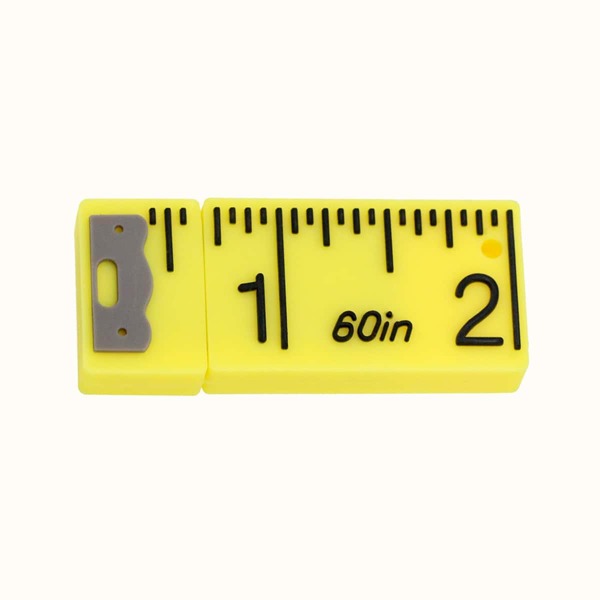 

Tape Measure Design USB Flash Drive, Yellow