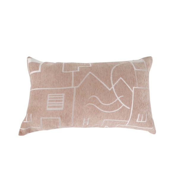 

Graphic Print Lumbar Pillow Cover Without Filler, Khaki