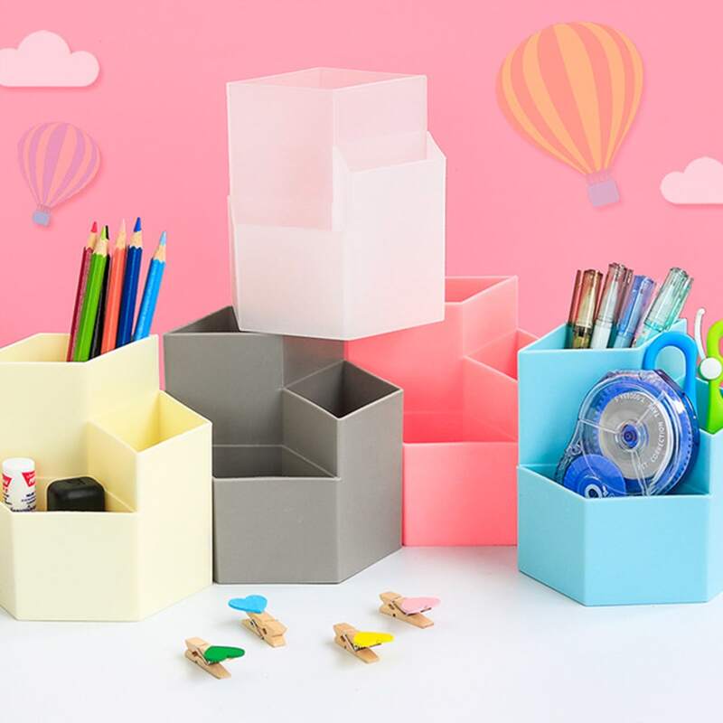 

1pc Multi-grid Pen Holder, Multicolor