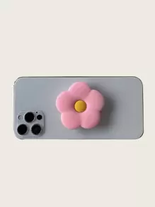 Flower Shaped Phone Holder - Pink - View 1