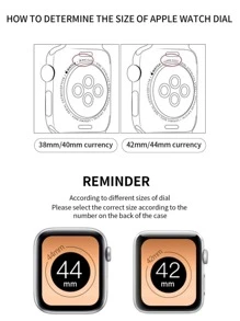 2 In 1 Silicone Clear Watchband Compatible With Apple Watch & Watch Case - Black - View 3