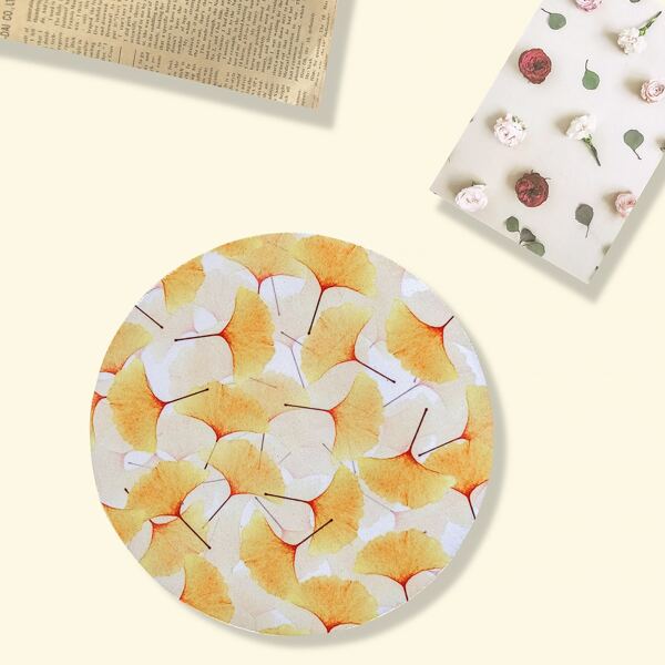 

Ginkgo Biloba Print Mouse Pad, Multicolor