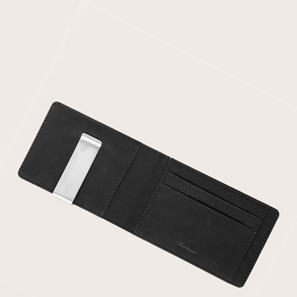 

Men Minimalist Fold Over Wallet, Black
