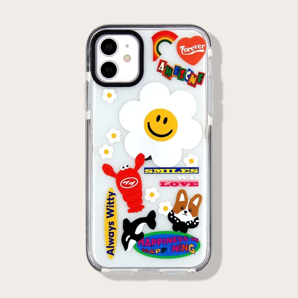 

Cartoon Graphic iPhone Case, Multicolor