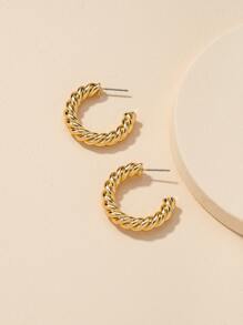 Bông tai xoắn vòng bít - Vàng - Xem 4