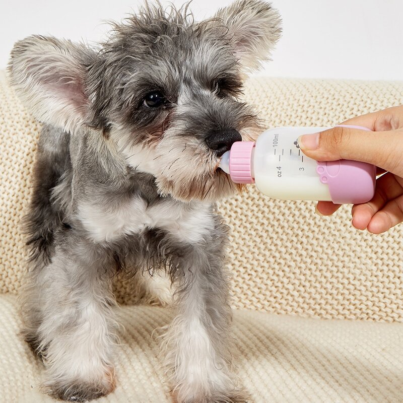 

5pcs Pet Milk Bottle Set, Pink