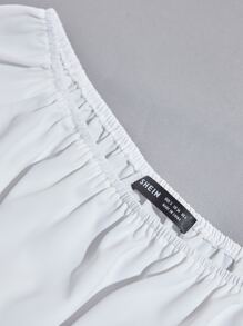 SHEIN Essnce 露肩短版上衣 - 白色 - 查看 7