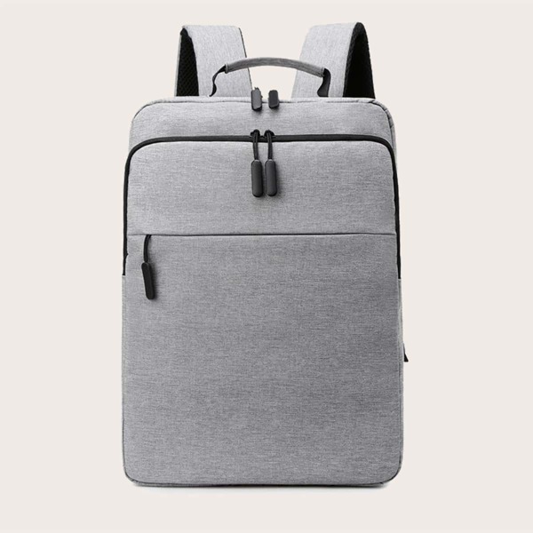 

Men Zip Front Backpack, Grey