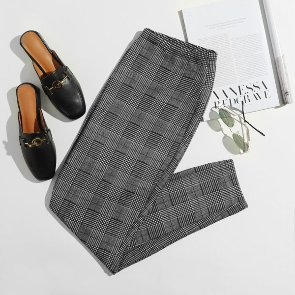 

Plus Plaid Cropped Leggings, Multicolor